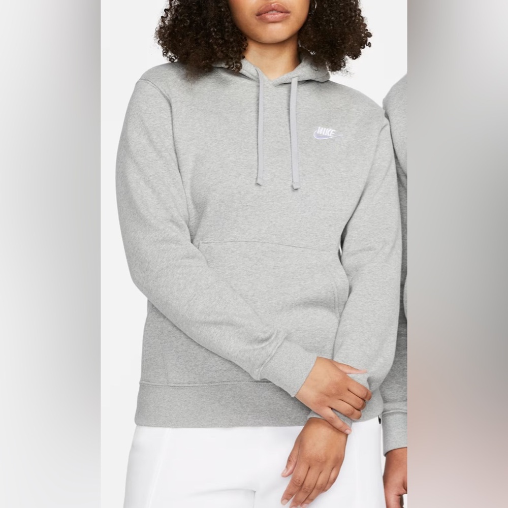 Nike Sportswear Club Fleece Pullover Hoodie Grey Size small